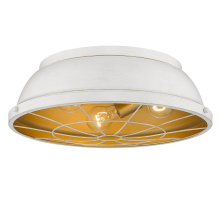 Golden 7312-FM16 FW - Golden Lighting Bartlett 3-light Flush Mount in French White
